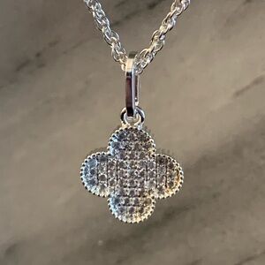 Four Leaf Clover Silver Plated Pendant Necklace